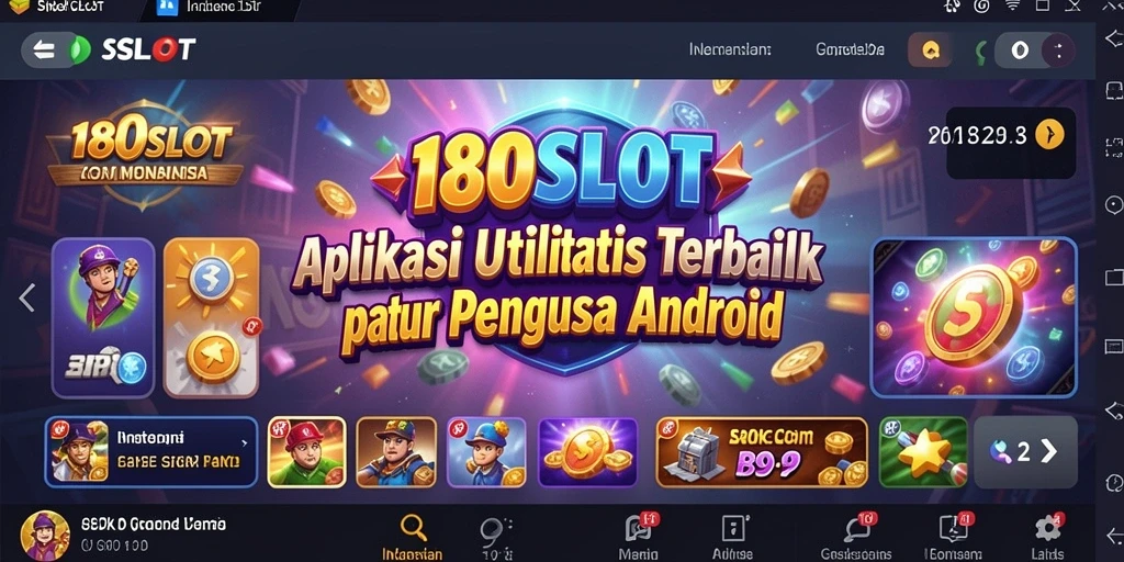 Screenshot utama 180SLOT menunjukkan antarmuka yang menarik dan fungsional.