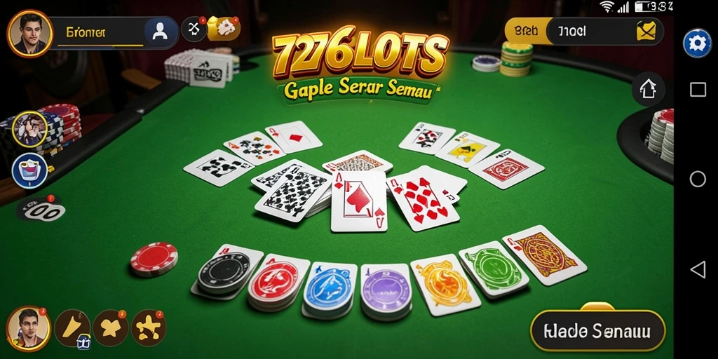 Screenshot gameplay seru dari 7276SLOTS dalam permainan Gaple.