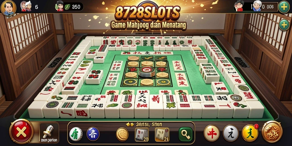 Tampilan gameplay Mahjong yang seru di 8728SLOTS.