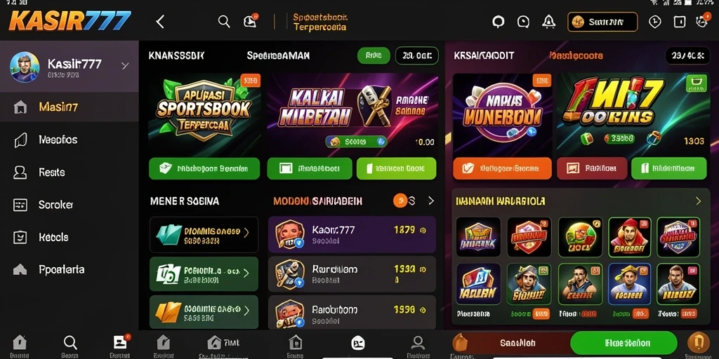 Tampilan gameplay KASIR777 menunjukkan berbagai pilihan taruhan olahraga.
