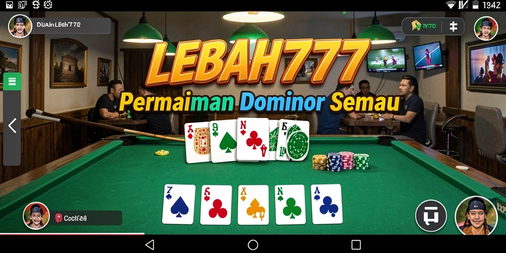 Screenshot gameplay LEBAH777 yang menampilkan keseruan permainan domino.