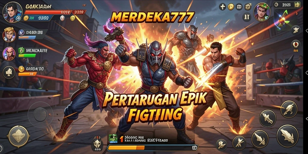 Tampilan aksi seru dari gameplay Fighting di MERDEKA777.