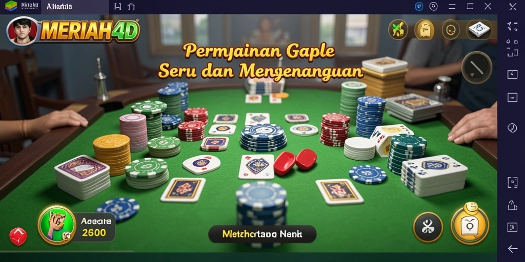 Tangkapan layar utama MERIAH4D memperlihatkan gameplay menarik Gaple.