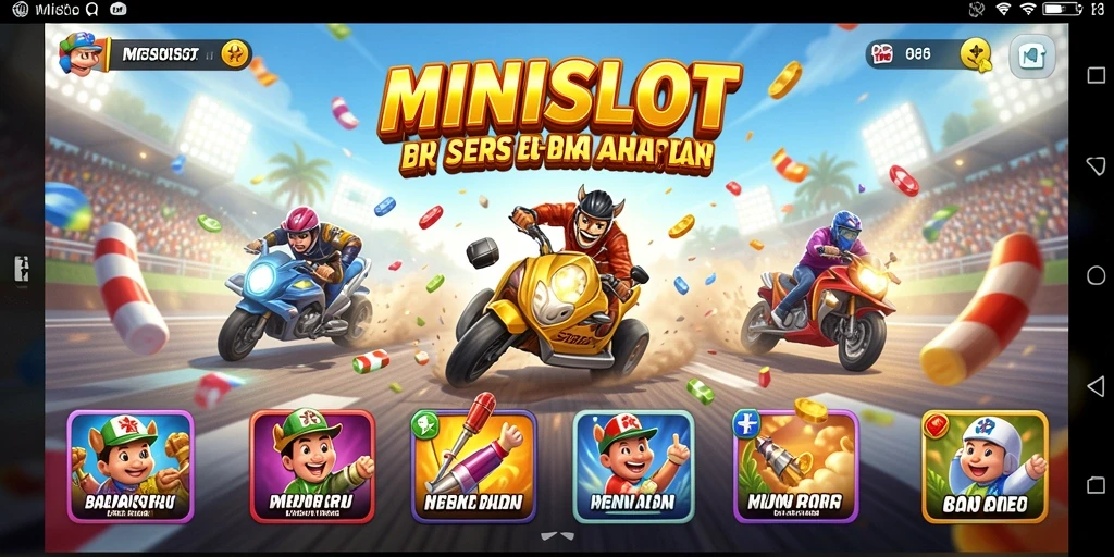 Tampilan mendebarkan dari gameplay Racing di MINISLOT.