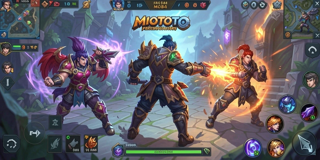 Tampilan gameplay seru dan dinamis dari MIOTOTO.