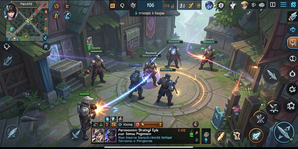Gameplay seru N06 menampilkan pertarungan strategi yang mendebarkan.