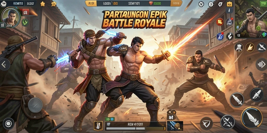 Tampilan epic dari pertarungan Battle Royale di REMI101.