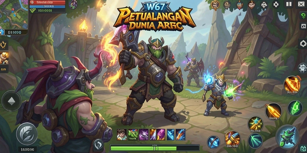 Tampilan gameplay W67 yang menampilkan aksi seru dalam dunia ARPG.